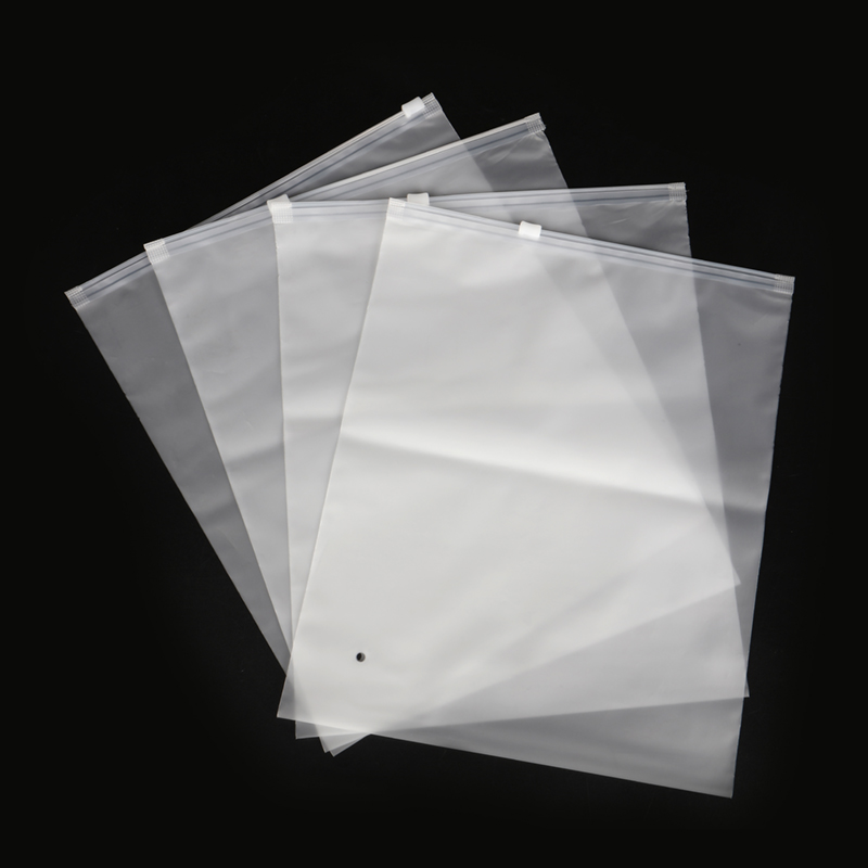 Matte Clear Plastic Bags Matte Clear Zipper Bags – Frosted Plastic Reclosable Bags For Clothes, Underwear, Storage Large Clear Plastic Bags - Foto 2